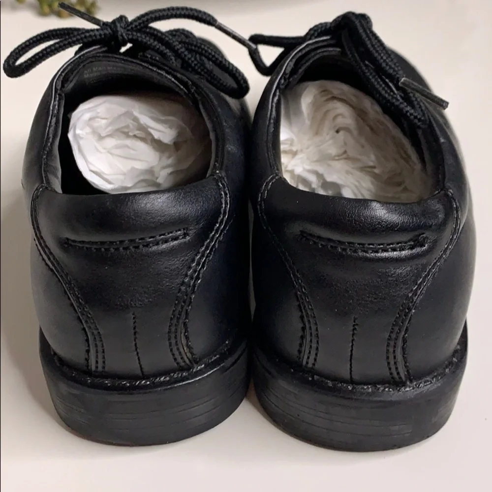 Smart Fit Black Leather Square Toe Lace Up dress shoes boy 12.5 school shoes